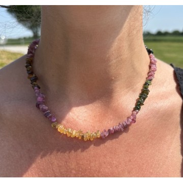 Turmalin Vandmelon Halskæde Halskæder Godkarmashop - Svet Kamenu Armbånd